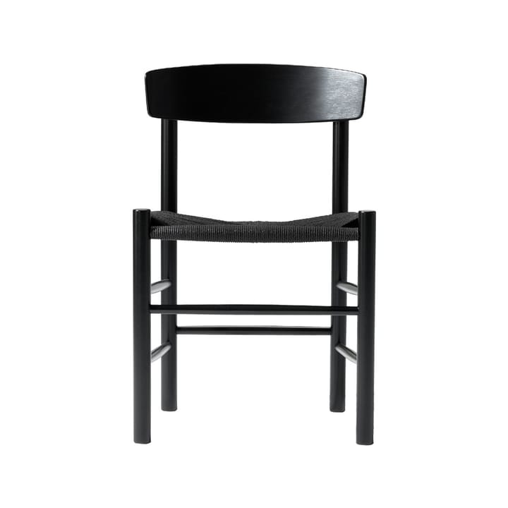 J39 stol - svart lakk eik, fletting svart - Fredericia Furniture