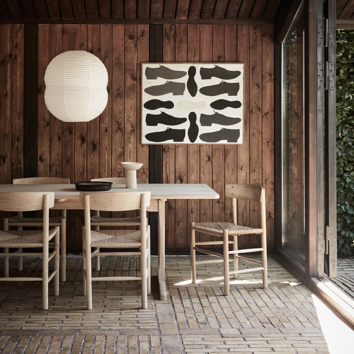 J39 stol, svart lakk eik, fletting svart Fredericia Furniture