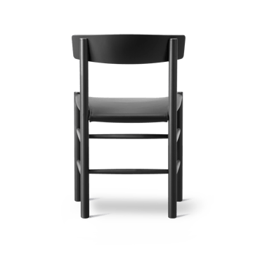 J39 stol - Svartlakkert bøk-lær Omni 301 svart - Fredericia Furniture