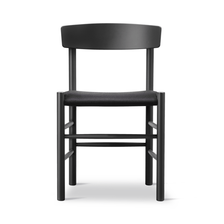 J39 stol - Svartlakkert bøk-svart canvas - Fredericia Furniture