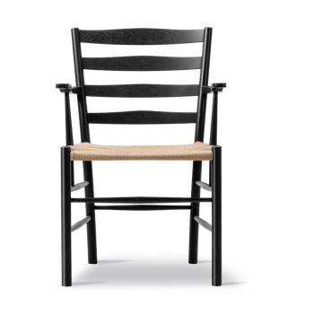 Klint armlenestol - Naturflettet, svartlakkert eik - Fredericia Furniture
