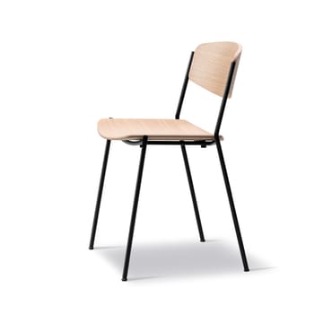 Lynderup 3080 stol - eik lakk, svart stål stativ - Fredericia Furniture