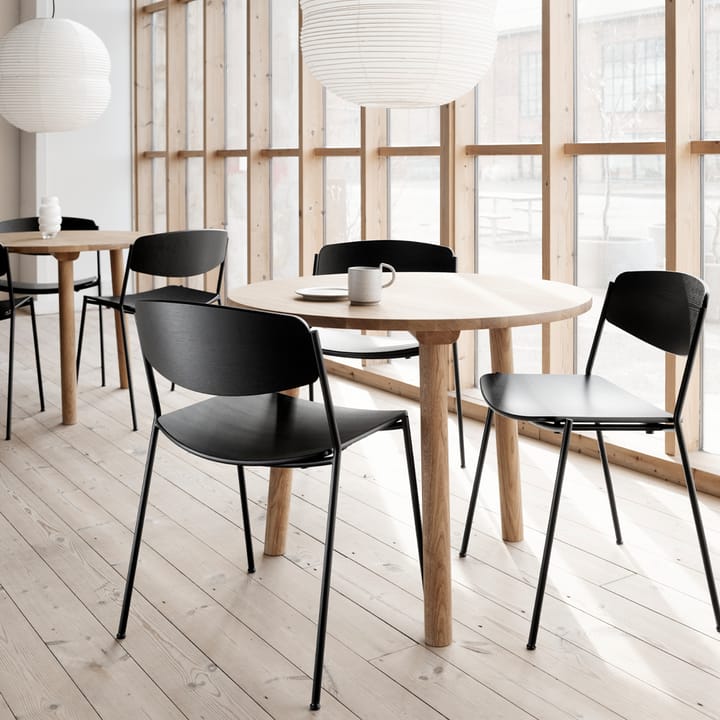 Lynderup 3080 stol, svart ask, svart stål stativ Fredericia Furniture