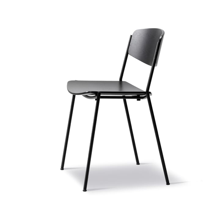 Lynderup 3080 stol, svart ask, svart stål stativ Fredericia Furniture