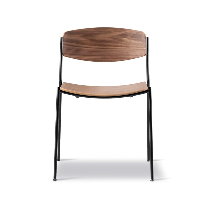 Lynderup 3080 stol - valnøtt lakk, svart stål stativ - Fredericia Furniture