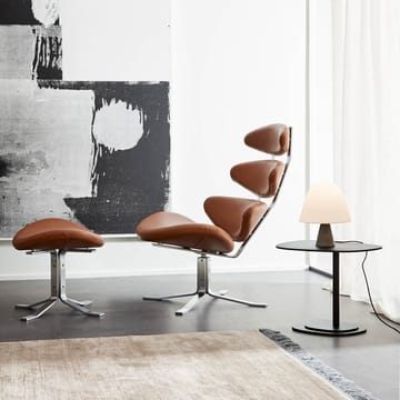Meadow bordlampe - opal, dark atlantico limestone - Fredericia Furniture