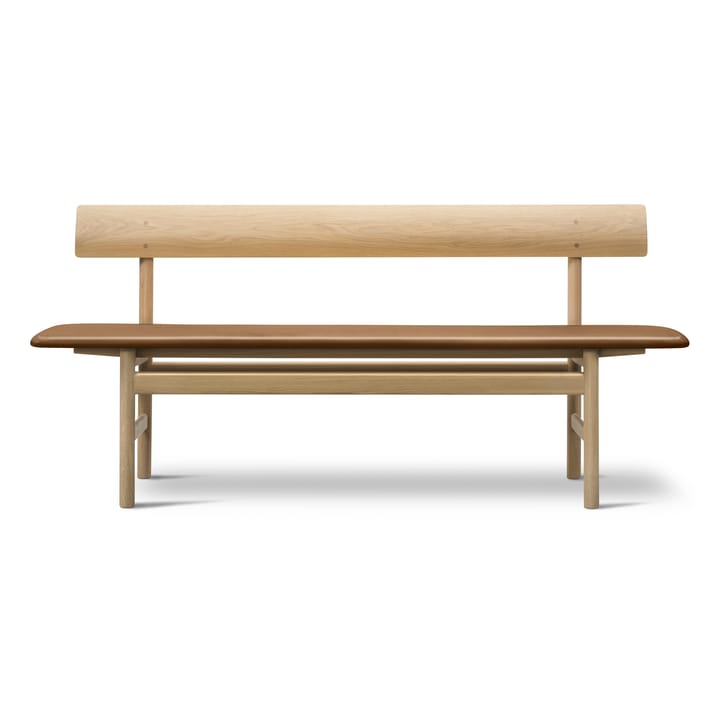 Mogensen 3171 benk, Lær omni 307-vokset eik Fredericia Furniture