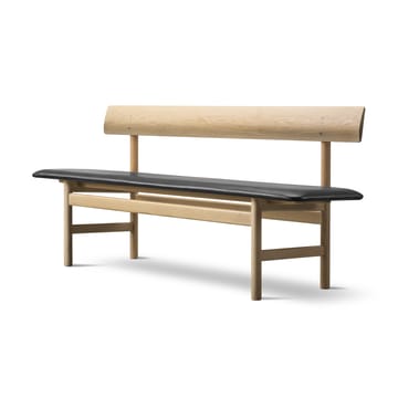 Mogensen 3171 benk - Såpet eik-lær omni 301 black - Fredericia Furniture