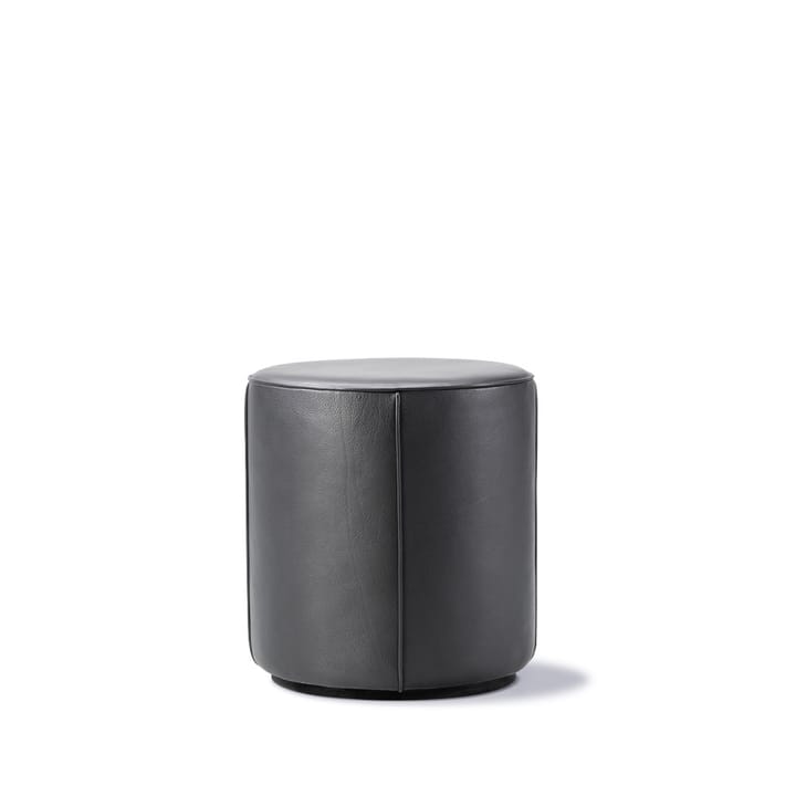 Mono sittepuff - Lær omni 301 black-Ø39 cm - Fredericia Furniture