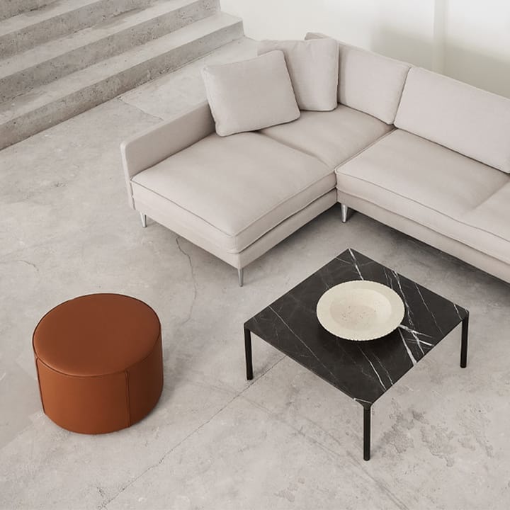 Mono sittepuff, Lær omni 301 black-Ø39 cm Fredericia Furniture