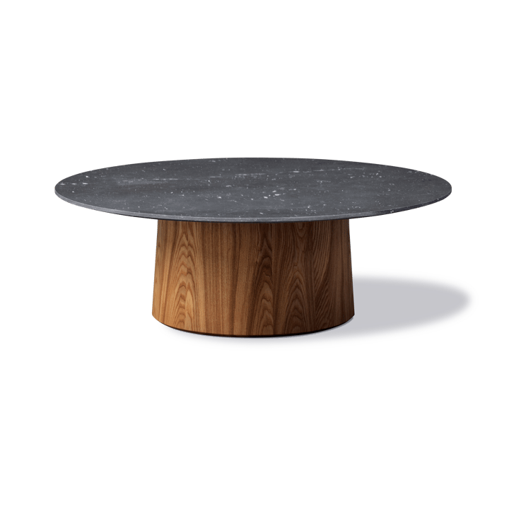 Niveau sofabord Ø110cm - Black Marquina-ask brunt beiset - Fredericia Furniture