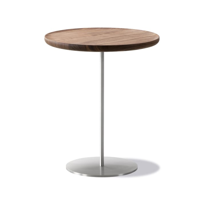 Pal 6755 sidebord - Valnøtt-børstet stål-Ø44 cm - Fredericia Furniture