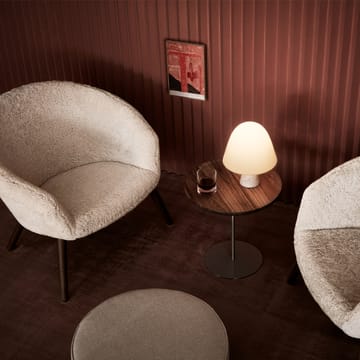 Pal 6755 sidebord - Valnøtt-børstet stål-Ø44 cm - Fredericia Furniture