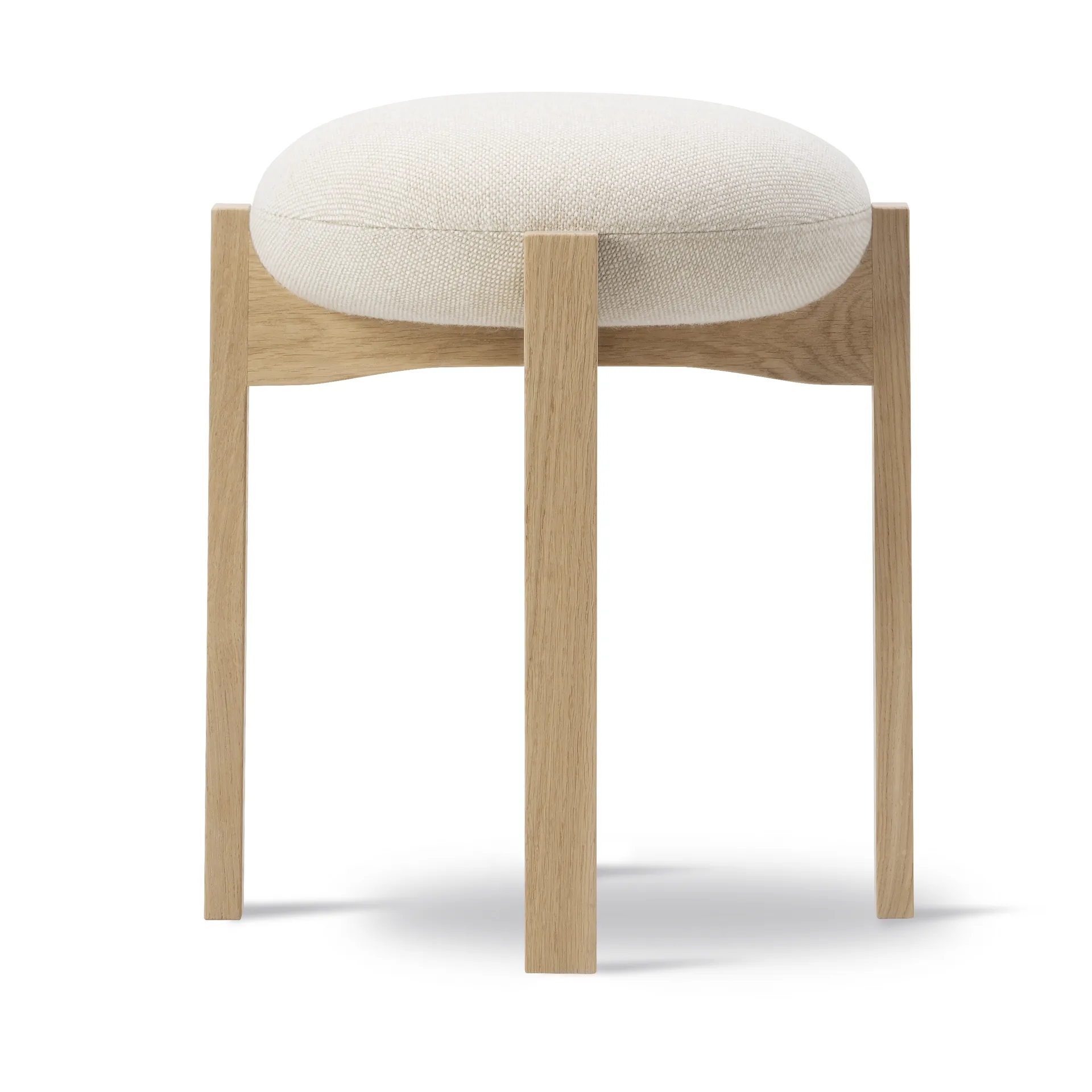 Pioneer rund krakk lav, Hallingdal 200-lakkert eik Fredericia Furniture