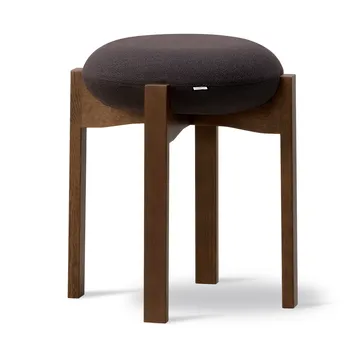 Pioneer rund krakk lav - Vidar 386-røktbeiset lakkert eik - Fredericia Furniture