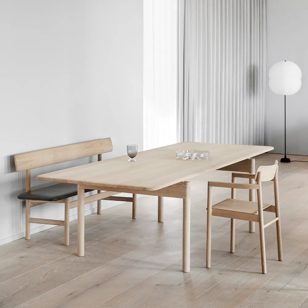 Post 6438 spisebord, Lysoljet eik, 100x225 cm Fredericia Furniture