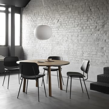 Søborg 3062 Metallstol fullt polstret - lær omni 307 cognac, lakkerte ektfarget ben - Fredericia Furniture