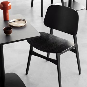 Søborg wood stol - svart lakk eik, svartlakkert eik understell - Fredericia Furniture