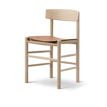 Sittepute i skinn til J39 stol - Läder Cera 905 Russet Brown - Fredericia Furniture