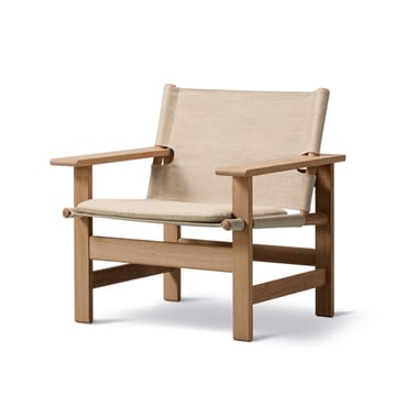 The Canvas Chair lenestol - canvas natur-lysoljet eikstativ-inkl canvas dyna - Fredericia Furniture