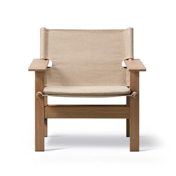 The Canvas Chair lenestol - canvas natur-lysoljet eikstativ-inkl canvas dyna - Fredericia Furniture