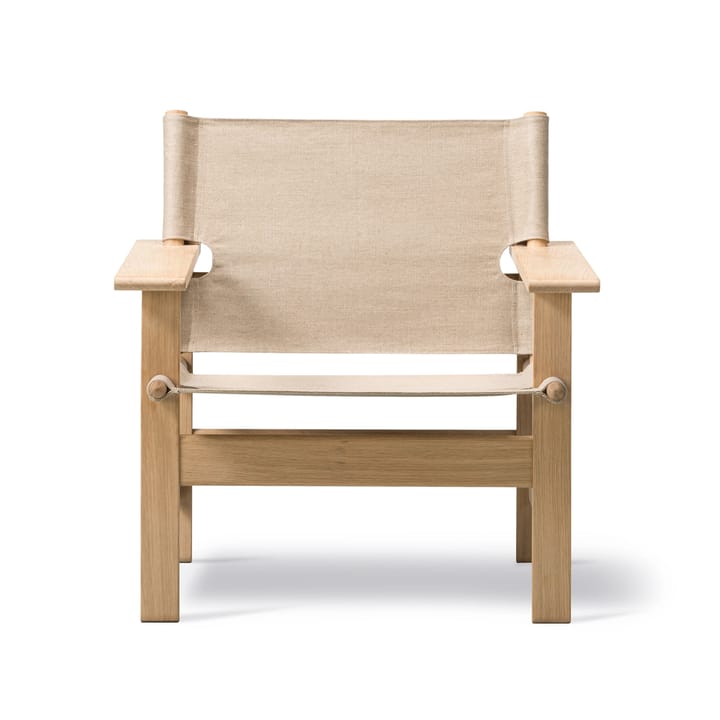 The Canvas Chair lenestol - canvas natur, lysoljet eikstativ - Fredericia Furniture