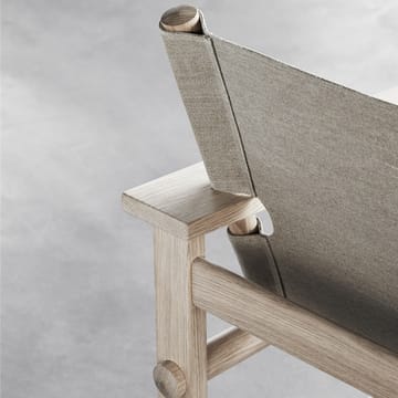 The Canvas Chair lenestol - canvas svart, svartlakkert eik - Fredericia Furniture