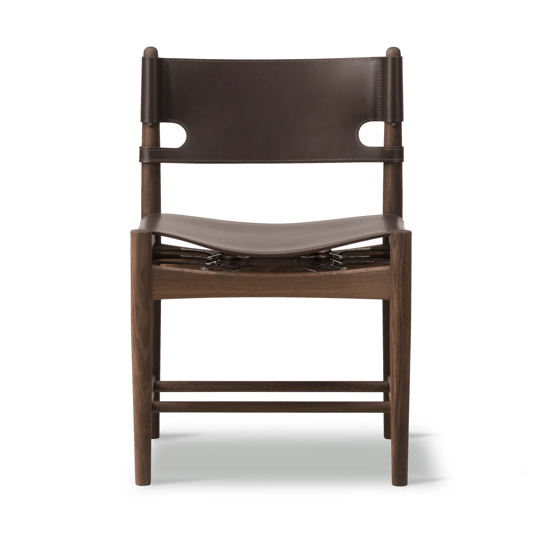 The Spanish Dining Chair, Lær mørkbrun-røkt eik Fredericia Furniture