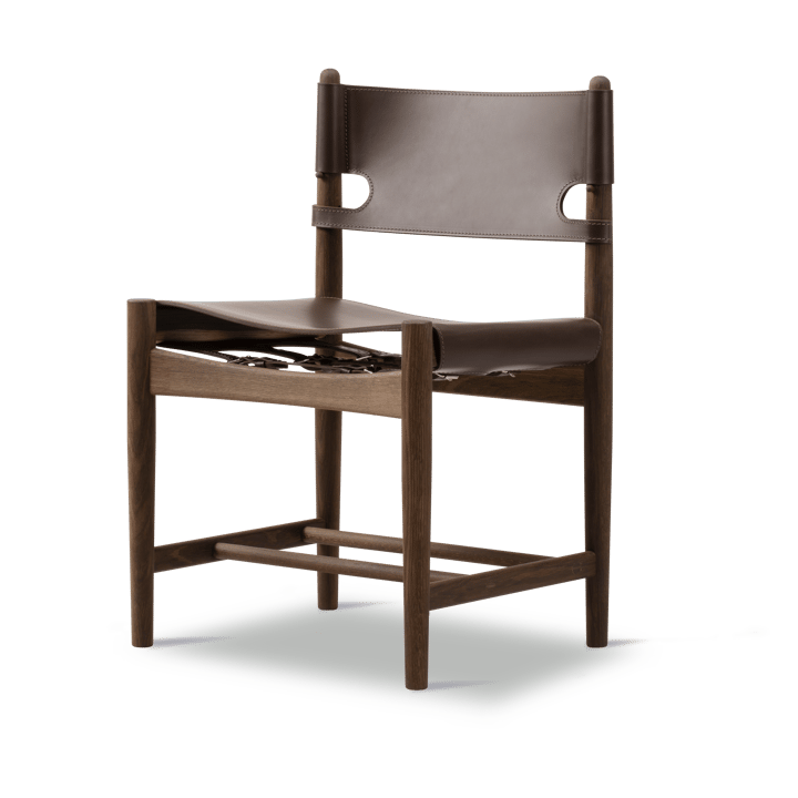 The Spanish Dining Chair - Lær mørkebrun, røkt eik - Fredericia Furniture
