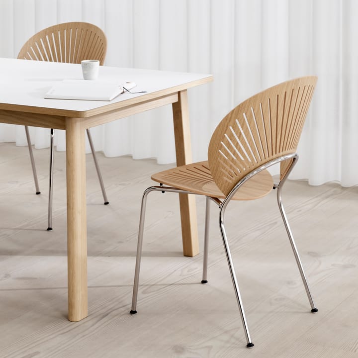 Trinidad 3398 stol, Klarlakkert eik-sortlakkert Fredericia Furniture