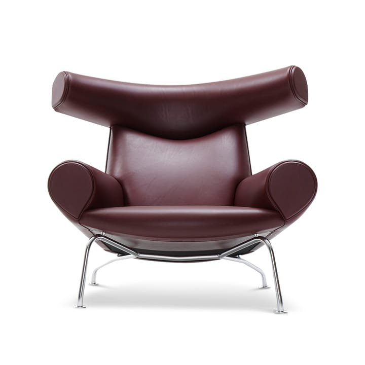 Wegner Ox lenestol - Lær max 93-krom - Fredericia Furniture