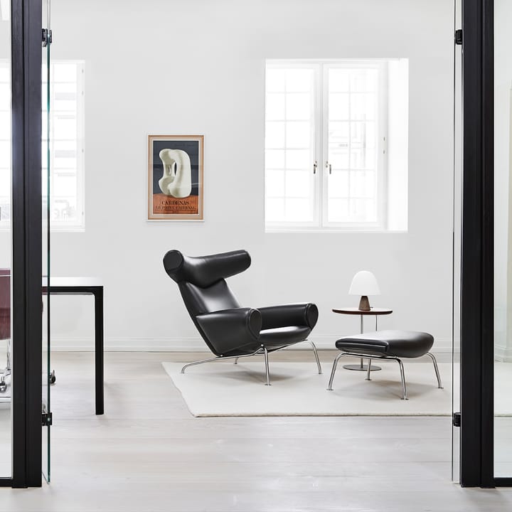 Wegner Ox lenestol, Lær max 93-krom Fredericia Furniture