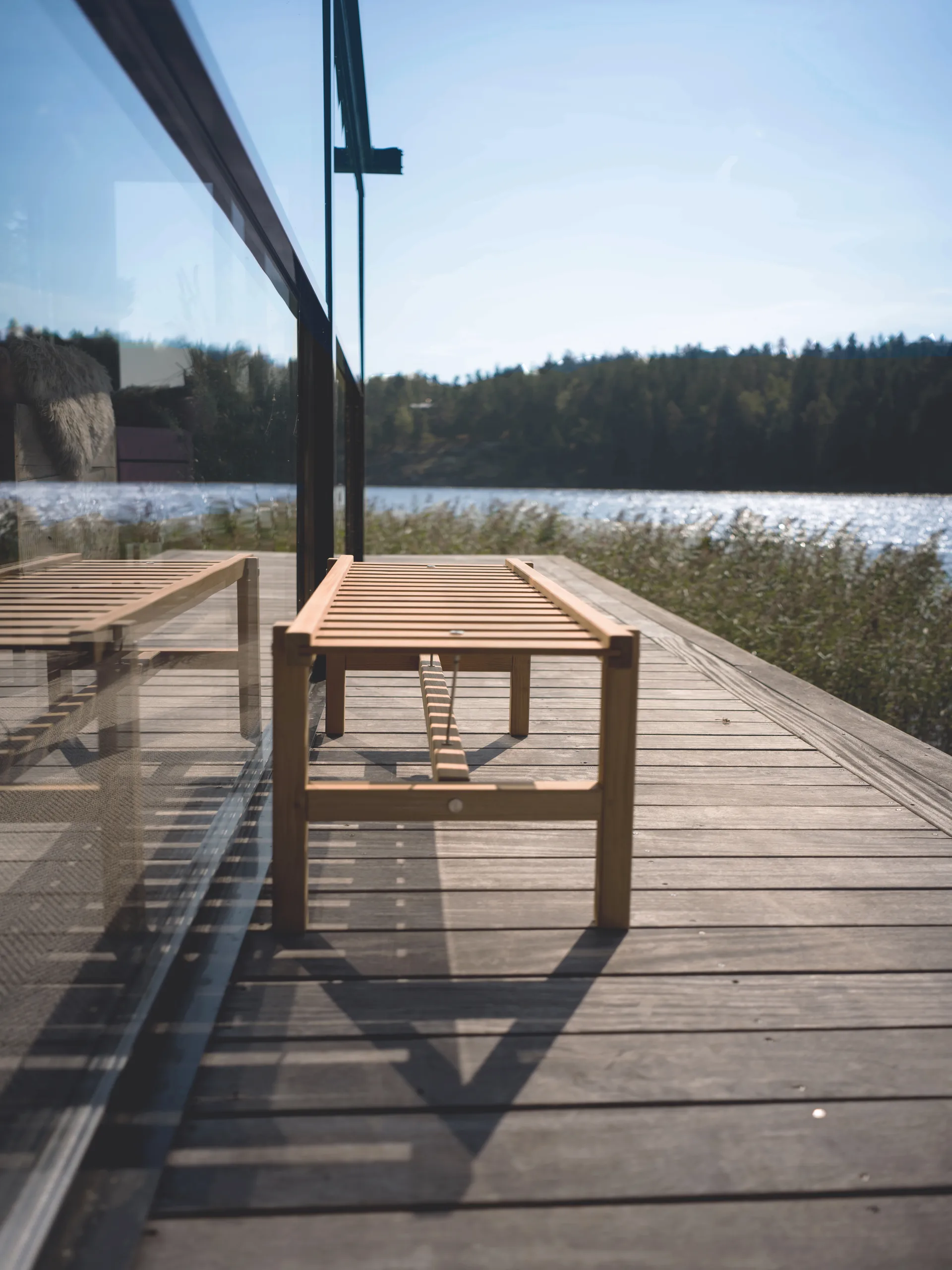 Benk 45, Teak, 135 cm Fri Form