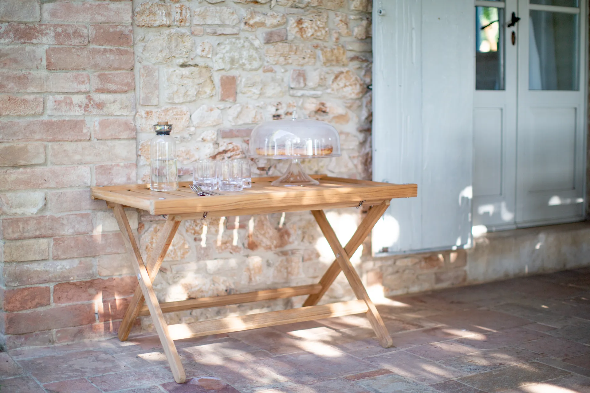 Brettbord 60, Teak, 59x94 cm Fri Form