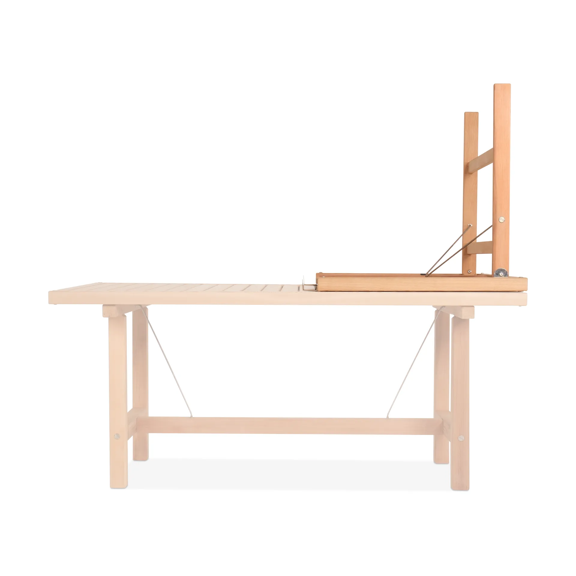 Ileggsplate med ben 64, Redwood, H: 68 cm Fri Form