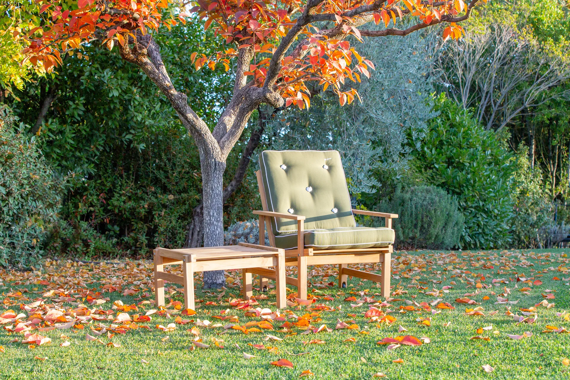 Lenestol 05, Teak Fri Form