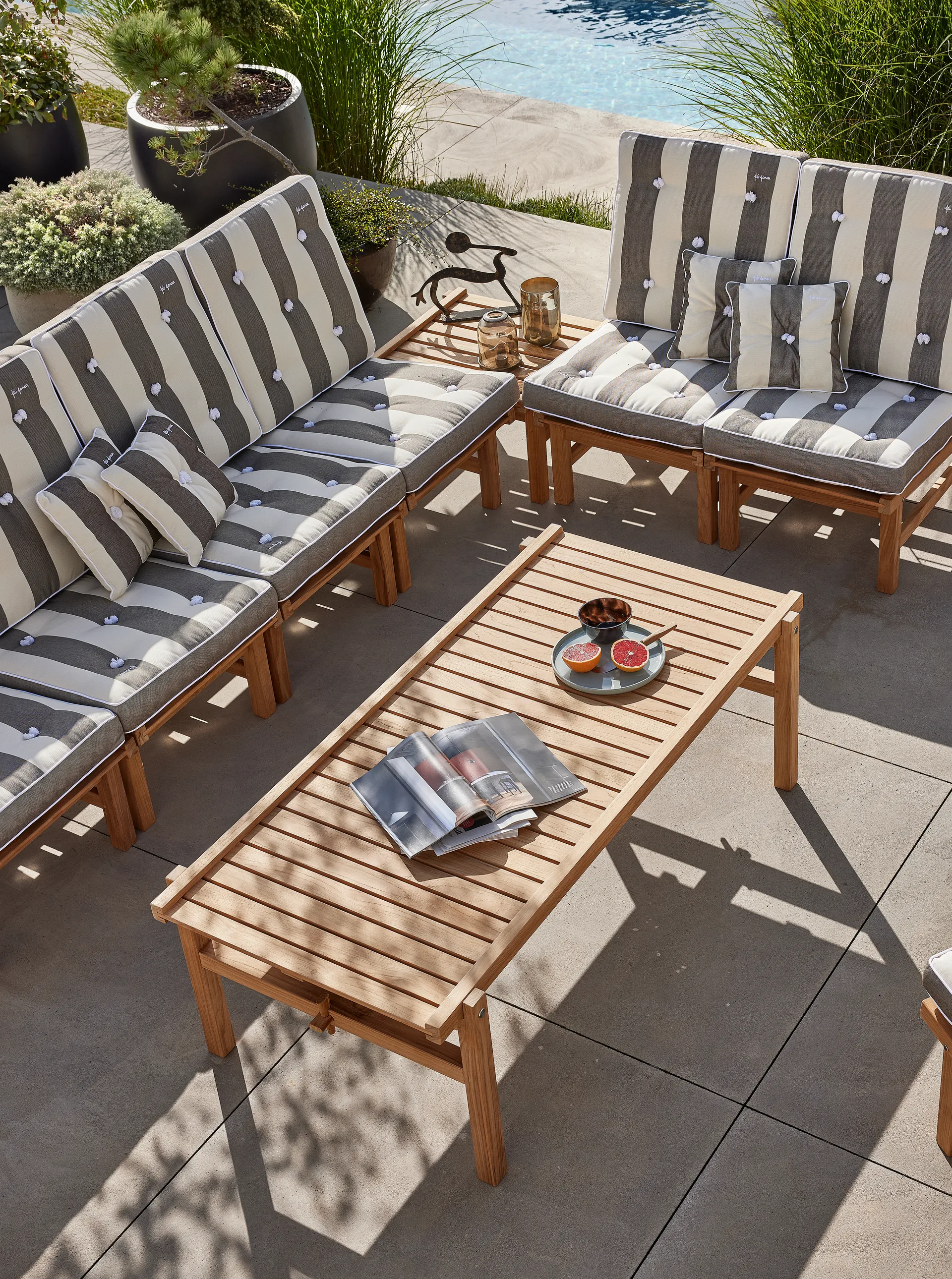 Lenestol 10, Teak Fri Form