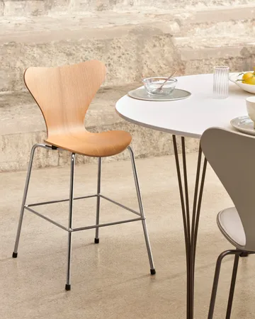 3177 Series 7 Junior stol krom - Lacquered oak veneer - Fritz Hansen