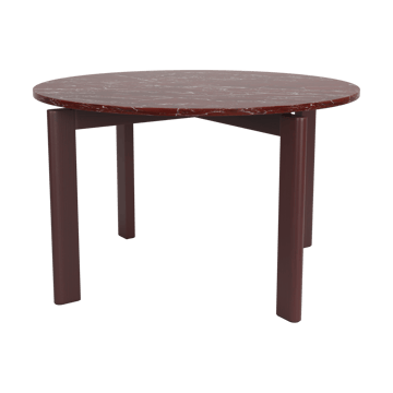 After spisebord Ø120 cm - Polert marmor-burgundy - Fritz Hansen