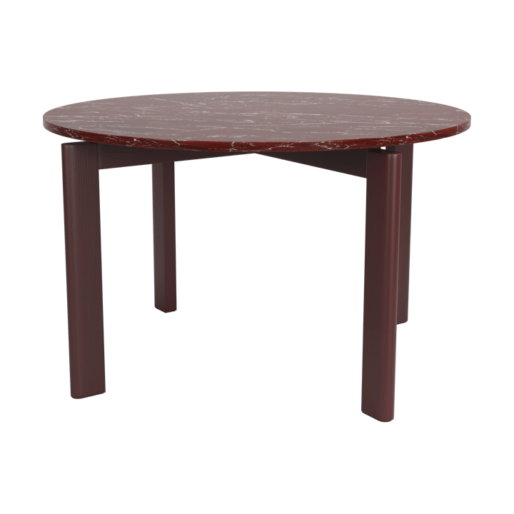 After spisebord Ø120 cm, Polert marmor-burgundy Fritz Hansen
