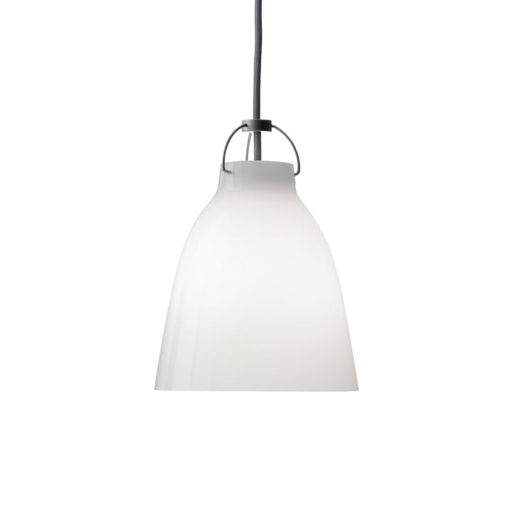 Caravaggio 1 pendel - Hvitt opalglass-grå tekstilledning - Fritz Hansen