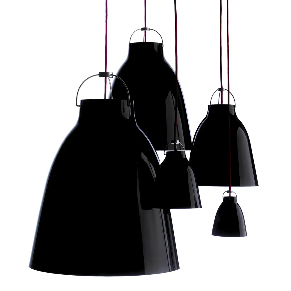 Caravaggio 1 pendel, Sort-sort tekstilledning Fritz Hansen