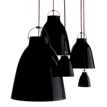 Caravaggio 1 pendel - Sort-sort tekstilledning - Fritz Hansen