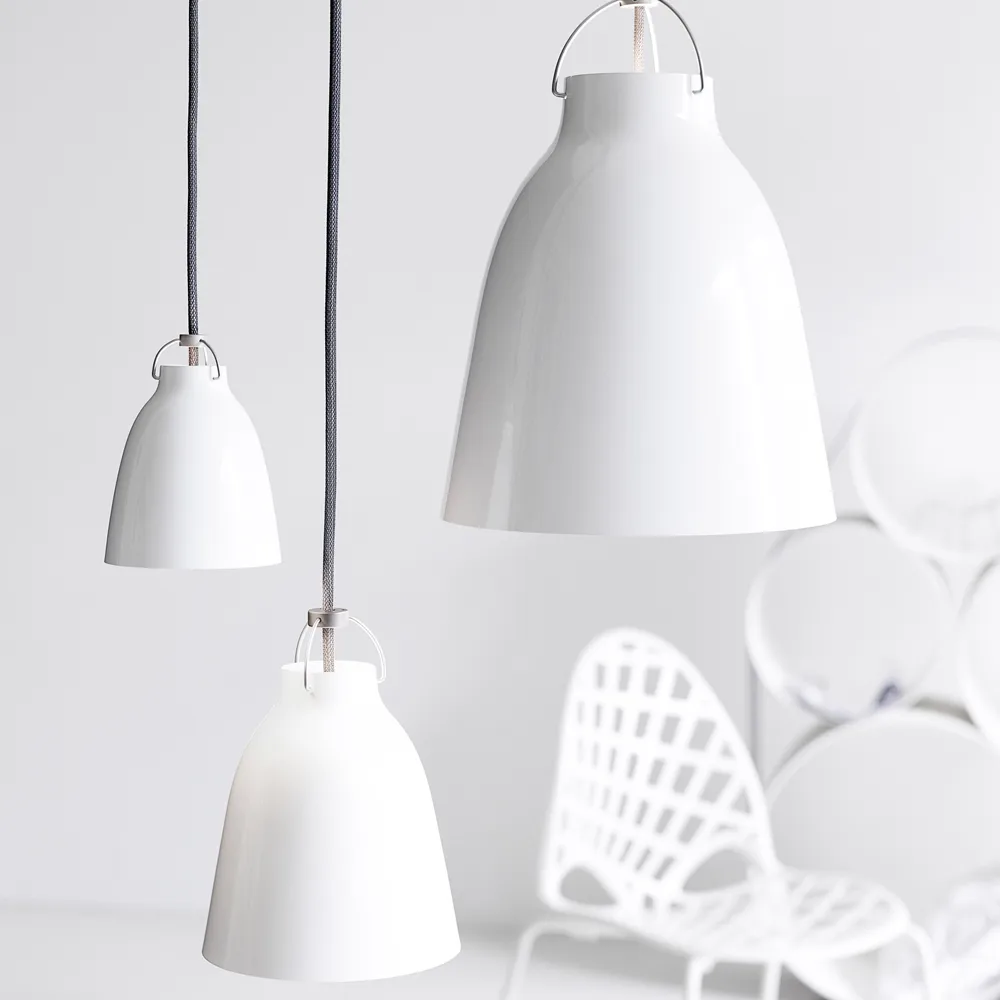 Caravaggio 1 pendel, Sort-sort tekstilledning Fritz Hansen