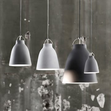 Caravaggio 2 pendel - Hvit blank-grå tekstilledning  - Fritz Hansen