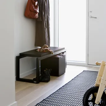 Cutter benk 121 cm - svartlakkert eik - Fritz Hansen