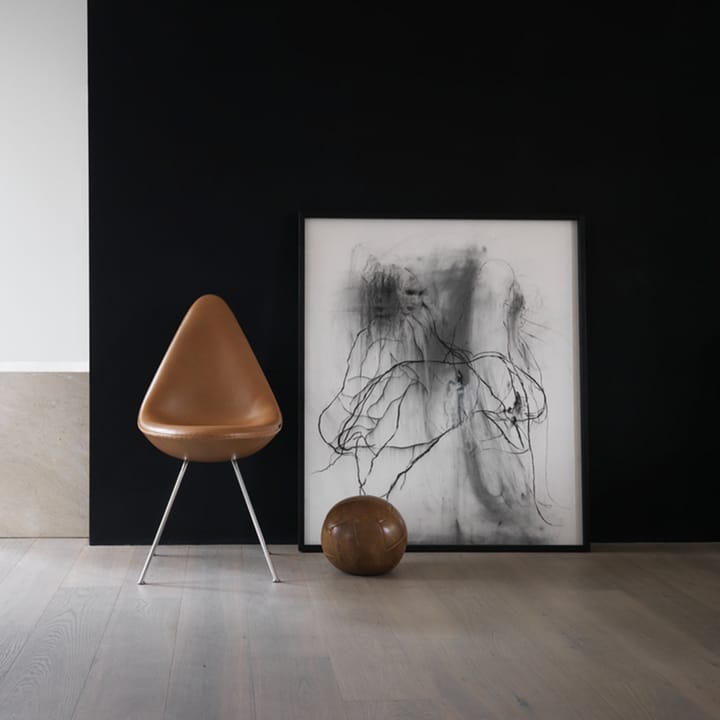 Droppen 3110 helkledd stol, Leather essential black-black Fritz Hansen