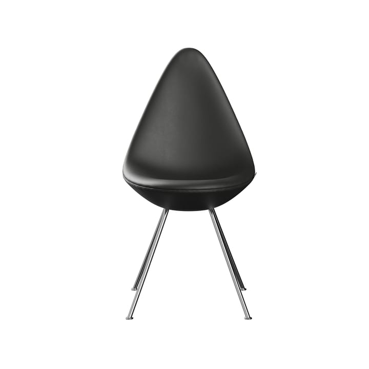 Droppen 3110 helkledd stol - Leather essential black-chrome - Fritz Hansen