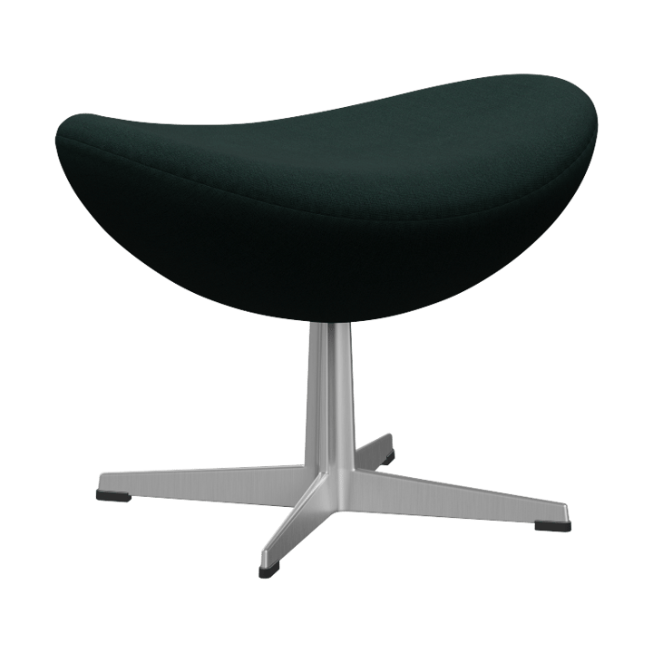 Egget 3127 fotskammel - Christianshavn Dark Green 1161-steel - Fritz Hansen