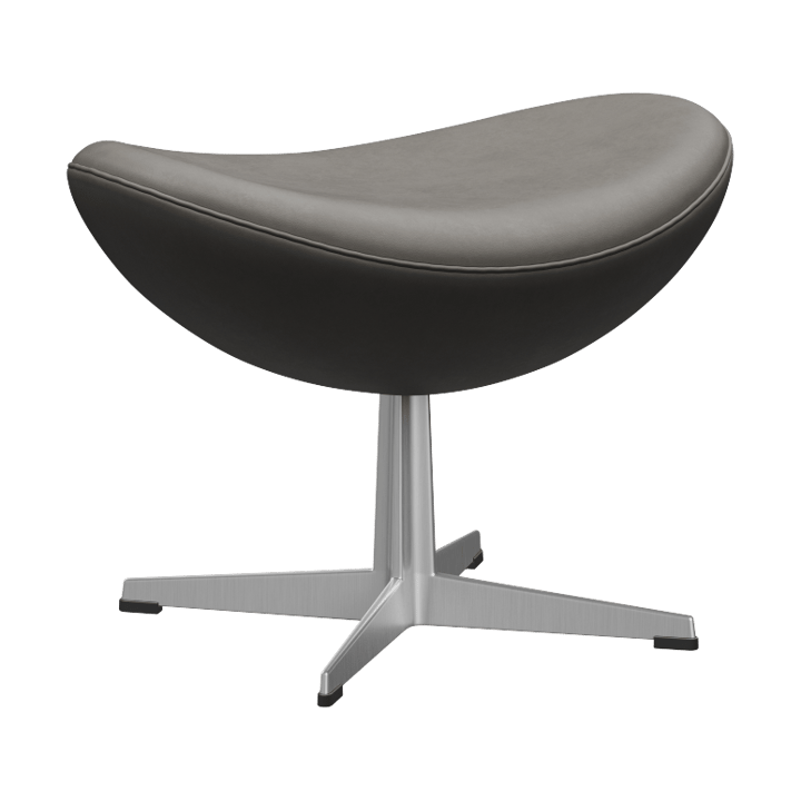 Egget 3127 fotskammel - Leather Essential Lava-steel - Fritz Hansen